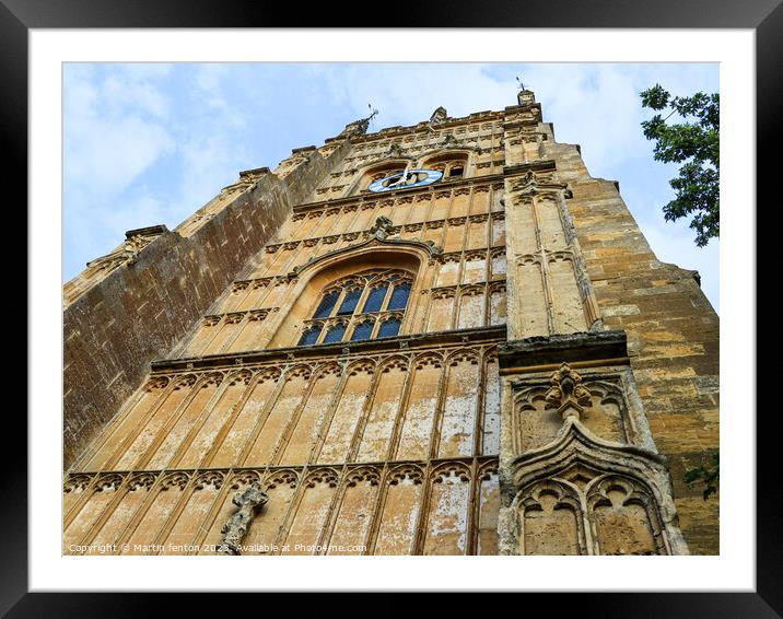 Evesham Bell tower Framed Mounted Print by Martin fenton