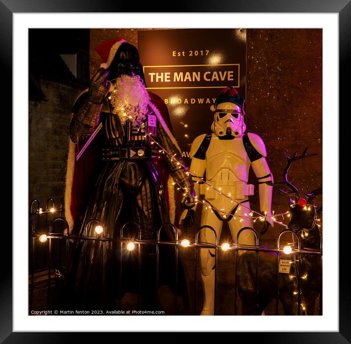 A message from Darth Vader Framed Mounted Print by Martin fenton
