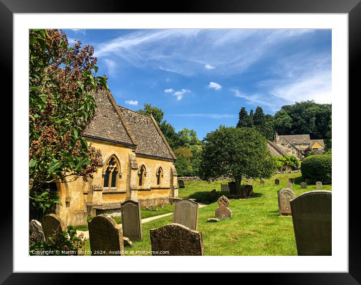 St Peter’s church upper slaughter Framed Mounted Print by Martin fenton