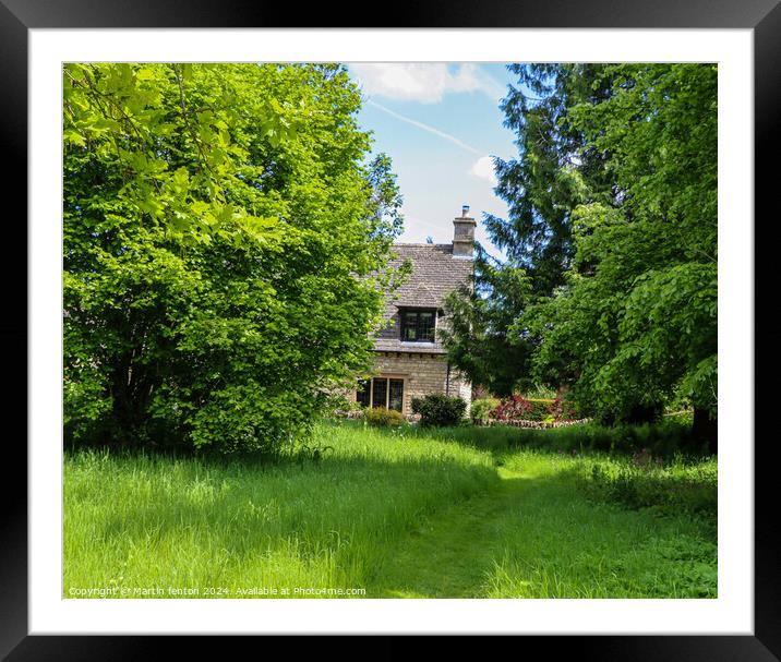 Secret garden cotswolds Framed Mounted Print by Martin fenton