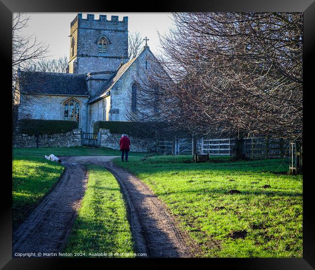 St Michael’s and all Angels  church Guiting Power Framed Print by Martin fenton