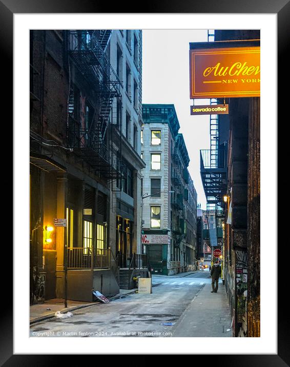 Easy street New York city Framed Mounted Print by Martin fenton