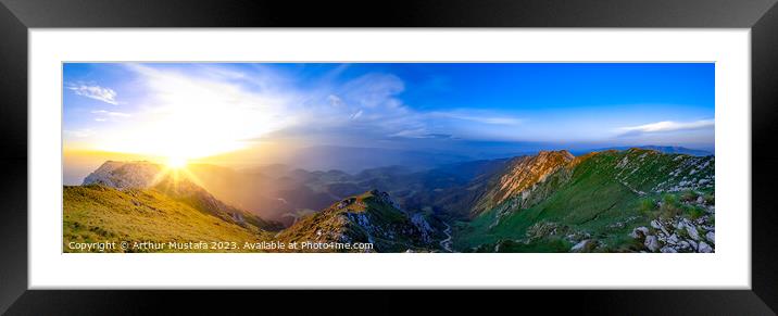 Breathtaking panoramic view of Bran area, Romania, between the P Framed Mounted Print by Arthur Mustafa