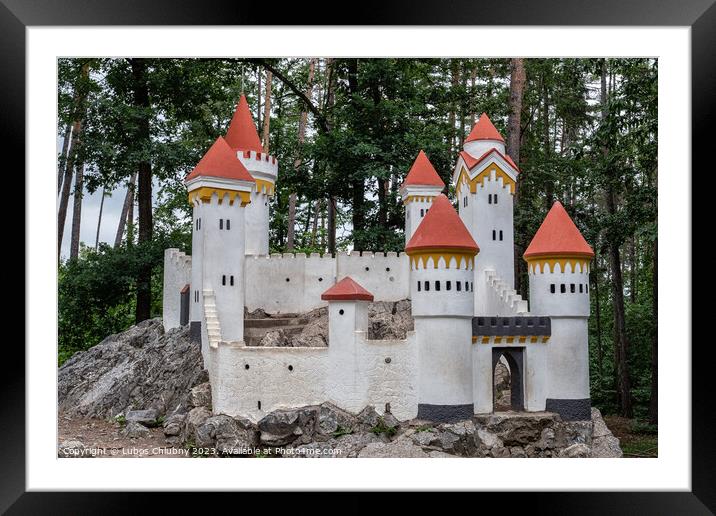 Miniature of the castle on rock Framed Mounted Print by Lubos Chlubny