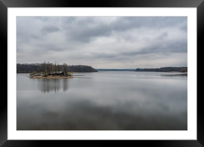 Svet pond with isle in Trebon, Southern Bohemia, Czech Republic Framed Mounted Print by Irena Chlubna