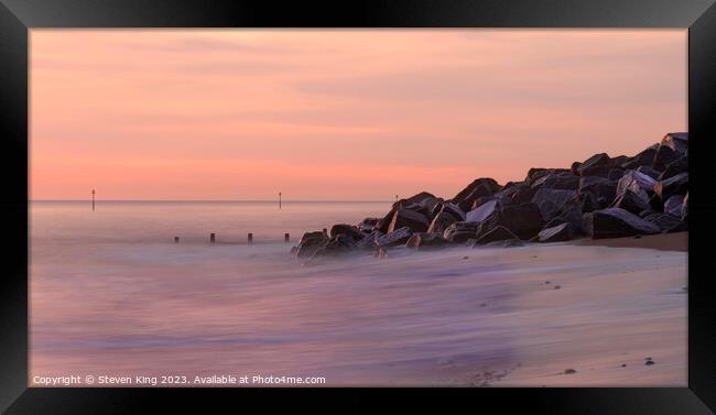 Breathtaking Winter Sunrise Framed Print by Steven King