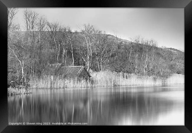 Serene Reflections of Loch Mire Framed Print by Steven King