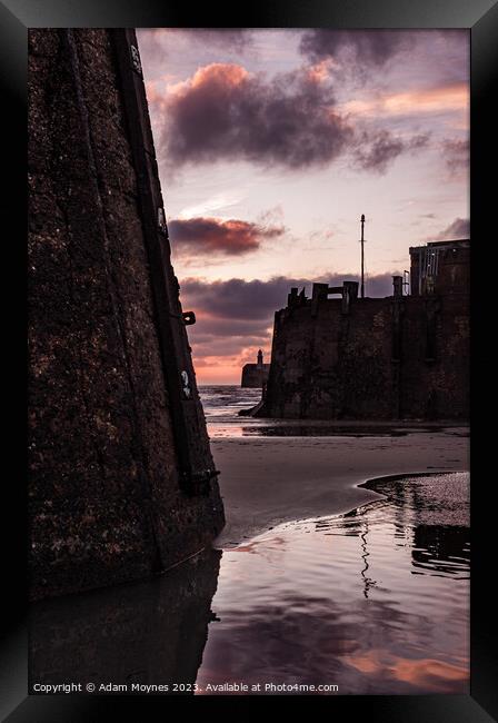 The harbour walls. Framed Print by Adam Moynes