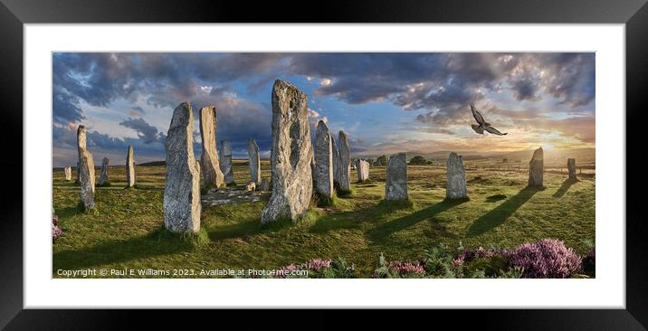 The Mysterious Neolithic Callanish Standing Stones Framed Mounted Print by Paul E Williams