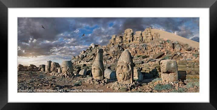 Photos of the Statues of Mount Nemrut  Spectacular Mountain Top  Framed Mounted Print by Paul E Williams