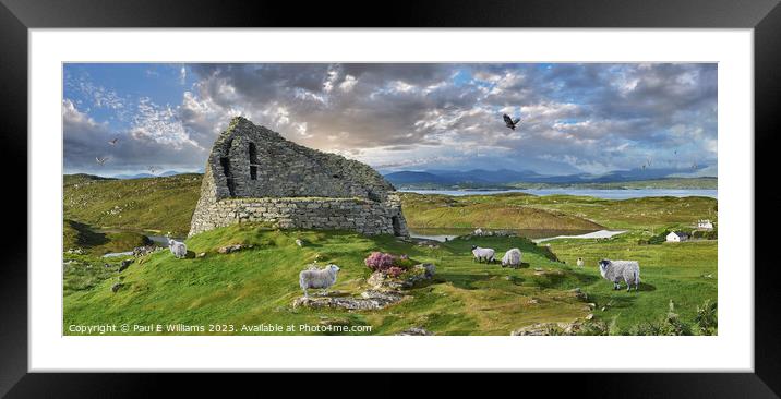 View of the Enigmatic Broch Tower Ruins of Dun Carloway Framed Mounted Print by Paul E Williams