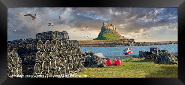 Majestic Lindisfarne Castle & Wild Harbour Framed Print by Paul E Williams