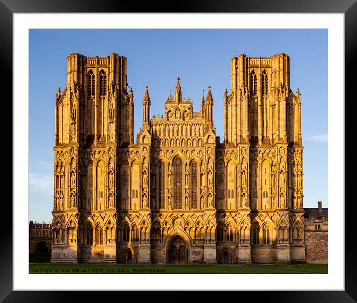 Wells Cathedral in Early Morning Light Framed Mounted Print by Jean Gilmour