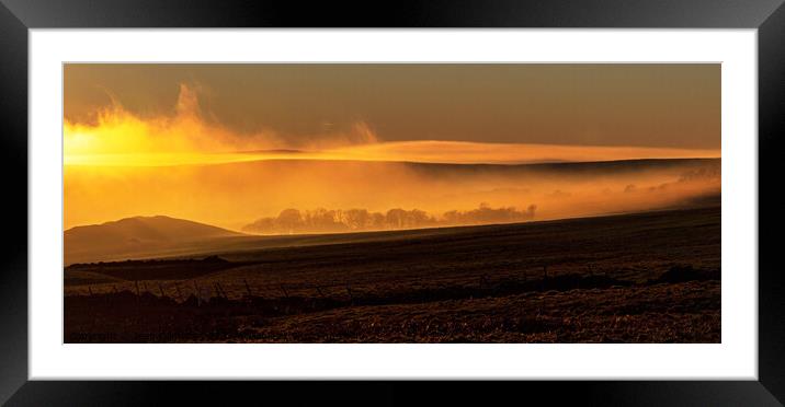Sunset in the Peak District Framed Mounted Print by Jean Gilmour