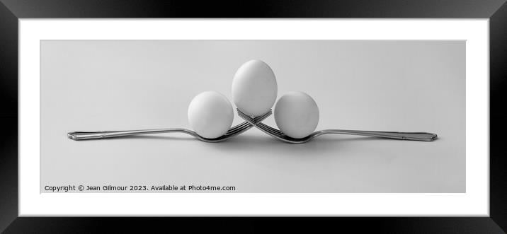 Eggs on Forks Framed Mounted Print by Jean Gilmour