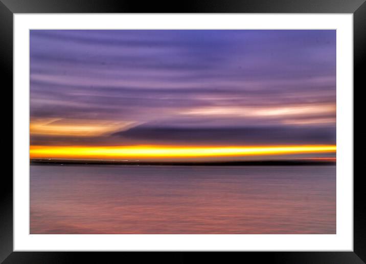 Abstract sunrise colours  Framed Mounted Print by Tony lopez