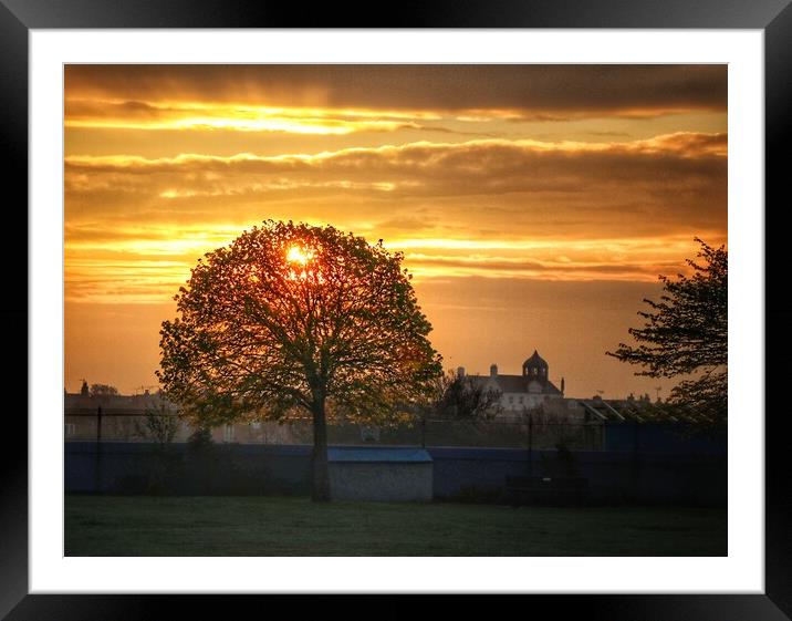 Hometown Brightlingsea Sunrise   Framed Mounted Print by Tony lopez