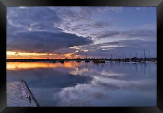 Skyscape over Brightlingsea Creek  Framed Print by Tony lopez