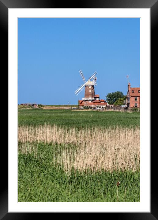 Cley windmill in the afternoon sun in  norfolk  Framed Mounted Print by Tony lopez
