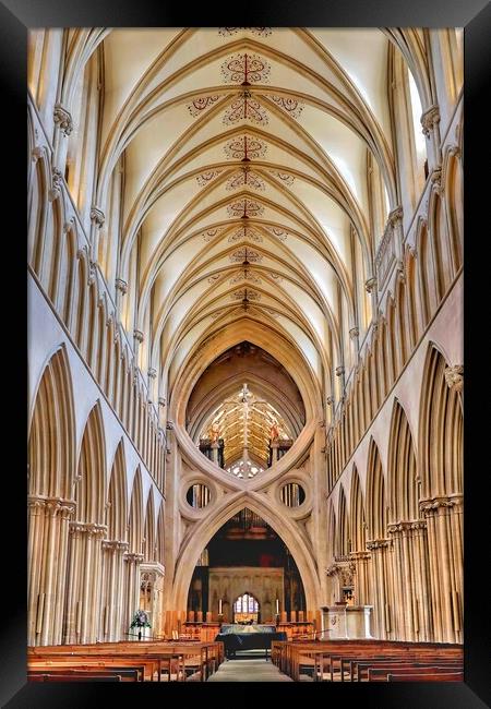 Wells cathedral  Framed Print by Tony lopez