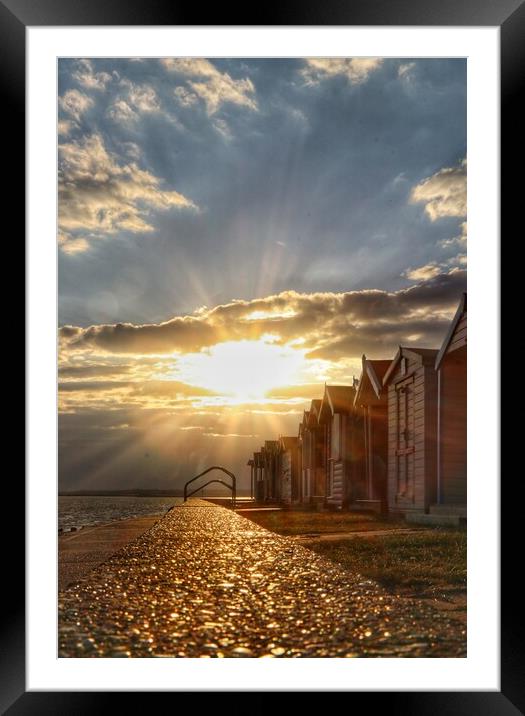 Hometown Brightlingsea sunset  Framed Mounted Print by Tony lopez