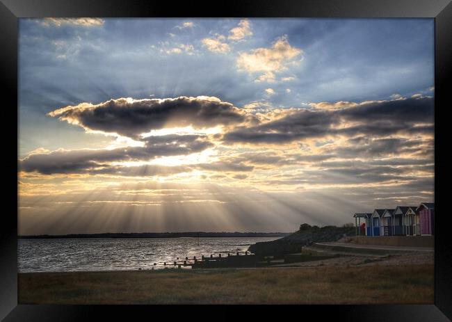 Hometown Brightlingsea sunset  Framed Print by Tony lopez