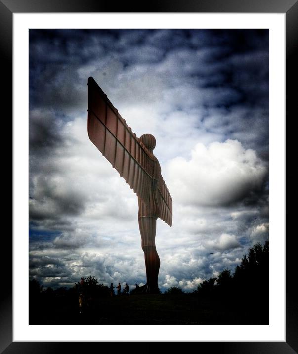 Angel of the North  Framed Mounted Print by Tony lopez