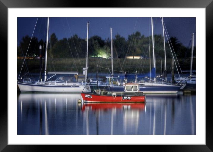 Early morning blue reflections over the Brightling Framed Mounted Print by Tony lopez