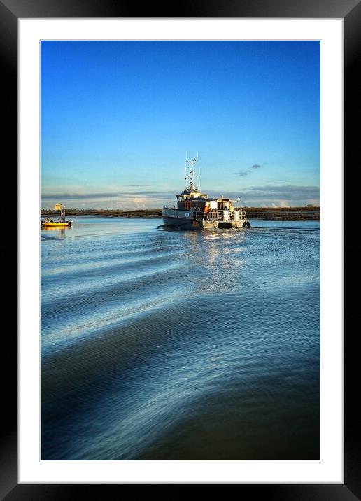 Comming home in the afternoon sun into Brightlingsea Harbour.  Framed Mounted Print by Tony lopez