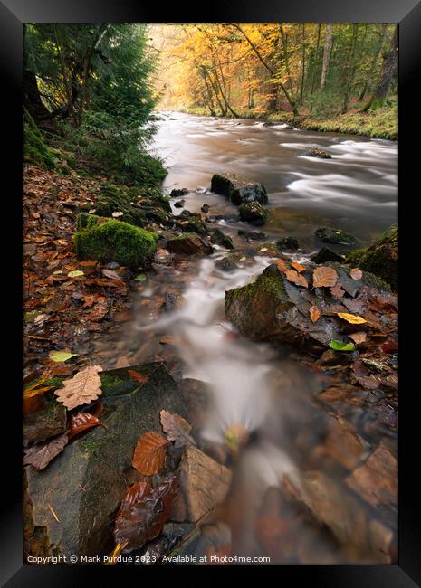 Autumn River Scene Framed Print by Mark Purdue