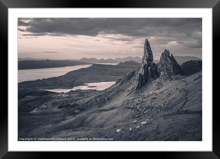 Isle of Skye (B&W) Framed Mounted Print by Matthew McCormack