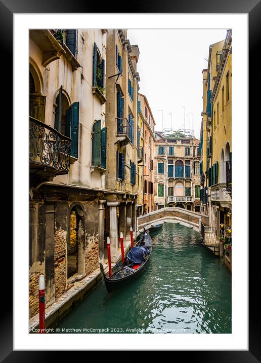 Venice Canal (9) Framed Mounted Print by Matthew McCormack