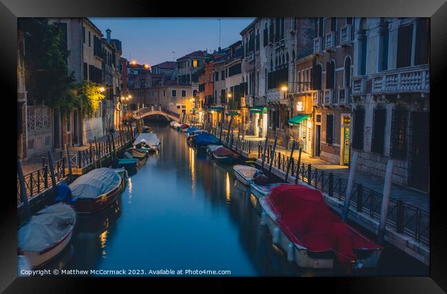 Venice Canal (13) Framed Print by Matthew McCormack