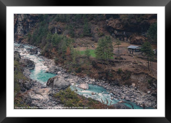 Glacial River Hut Framed Mounted Print by Matthew McCormack