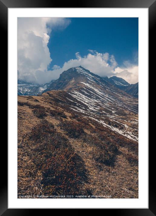 Mountain Slope Framed Mounted Print by Matthew McCormack