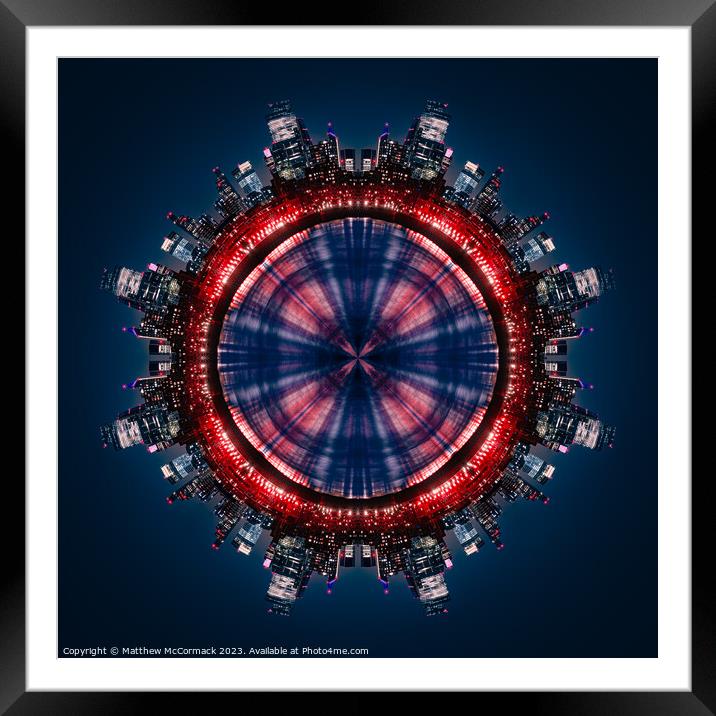 City of London Mini Planet Framed Mounted Print by Matthew McCormack