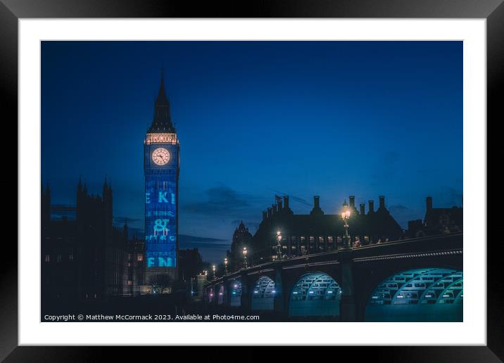 Big Ben Coronation Lights 1 Framed Mounted Print by Matthew McCormack