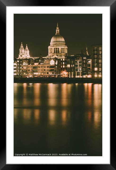 Long exposure of St Pauls, London Framed Mounted Print by Matthew McCormack