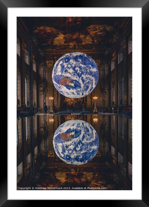 Mini Earth Reflection Framed Mounted Print by Matthew McCormack