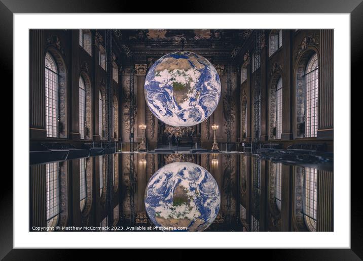 Mini Earth Reflection Framed Mounted Print by Matthew McCormack