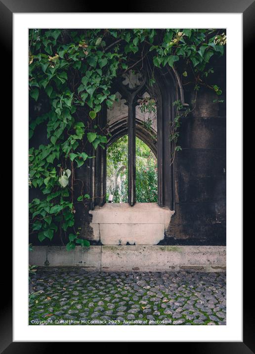 Old Church Window  Framed Mounted Print by Matthew McCormack
