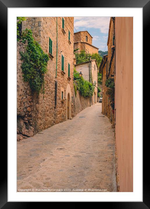 Old Spanish Street Framed Mounted Print by Matthew McCormack