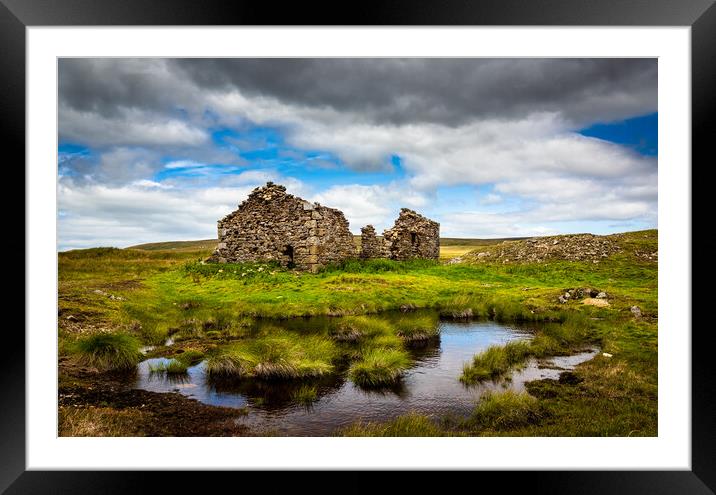 A Ruined Lead Mine Building Framed Mounted Print by James Elkington
