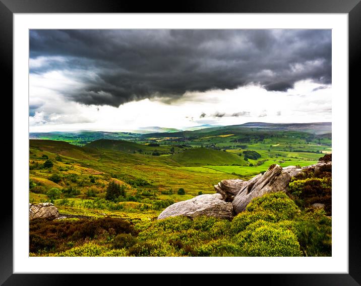 The View from Barden Moor Framed Mounted Print by James Elkington