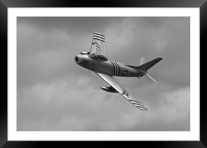 F-86 Sabre Framed Mounted Print by Kevin Howchin