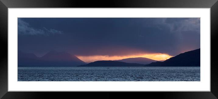 Sunset over Skye Framed Mounted Print by Kevin Howchin
