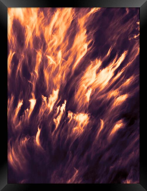 Enhanced Cirrus Clouds Framed Print by Kevin Howchin