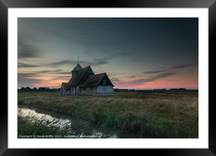 Thomas a Becket sunset 2 Framed Mounted Print by Derek Griffin