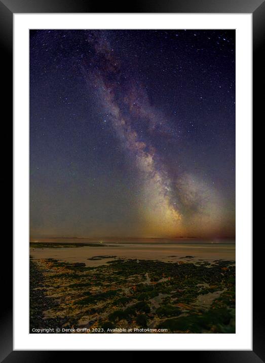 Milky Way at Birling Gap Framed Mounted Print by Derek Griffin
