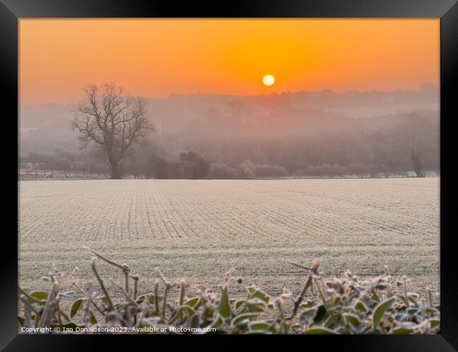 Enchanting Frozen Sunrise Framed Print by Ian Donaldson